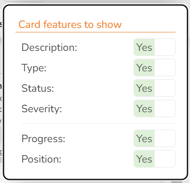 incident board card options