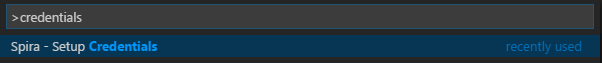 Command Palette Credentials