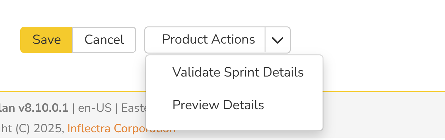 product settings page