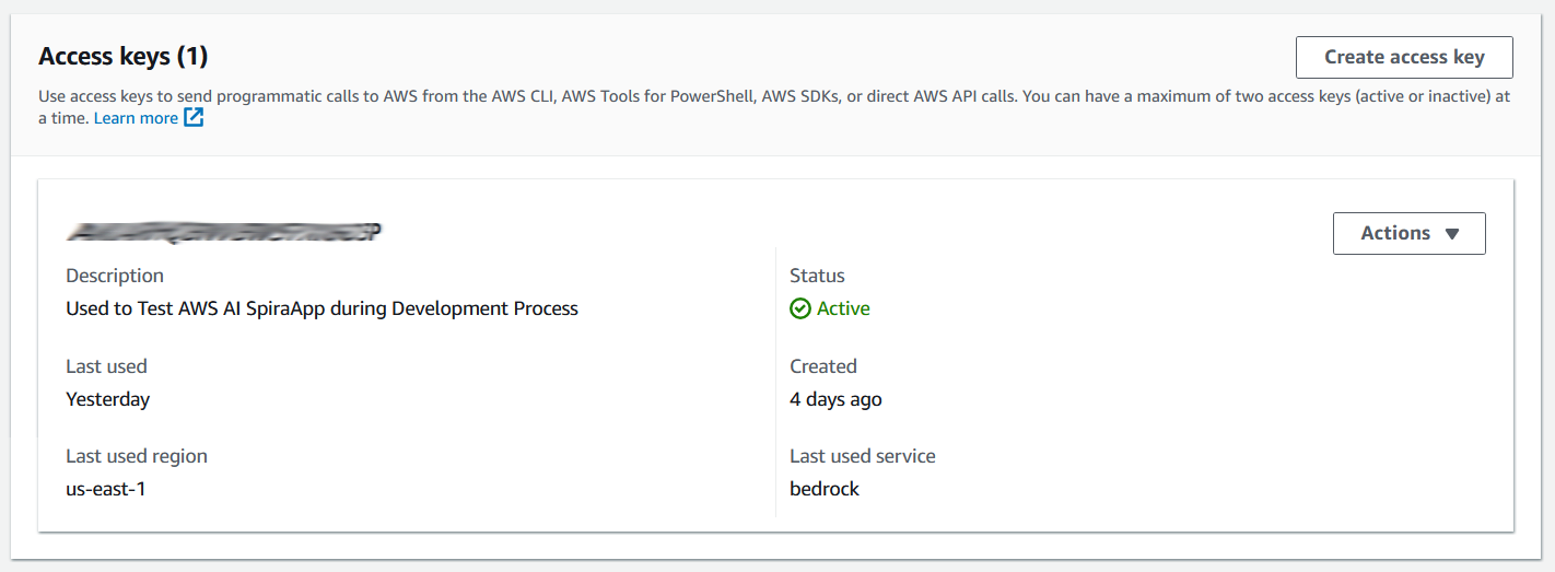 AWS IAM User Access Keys